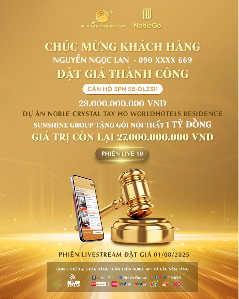 Khách hàng “chốt deal” thành công Sky Villa 28 tỷ của Sunshine Group